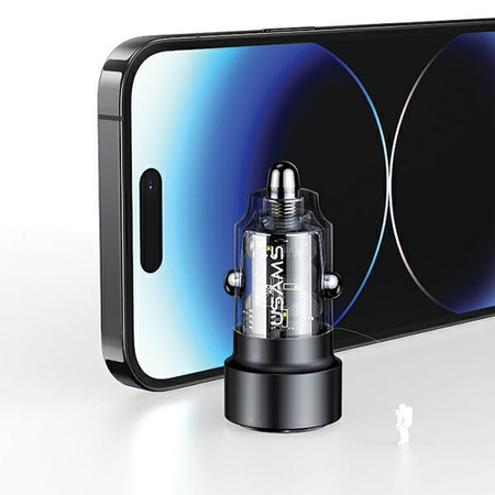 USAMS ŁADOWARKA SAMOCHODOWA C39 60W DO TELEFONÓW USB USB-C SZYBKA ŁADOWARKA