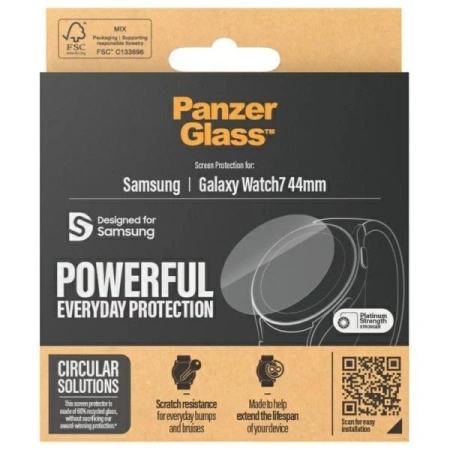 PANZERGLASS SZKŁO HARTOWANE DO SAMSUNG GALAXY WATCH 7 44MM WYSOKA ODPORNOŚĆ