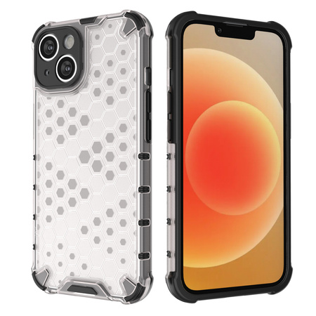 Honeycomb etui iPhone 14 Plus pancerny hybrydowy pokrowiec przezroczyste
