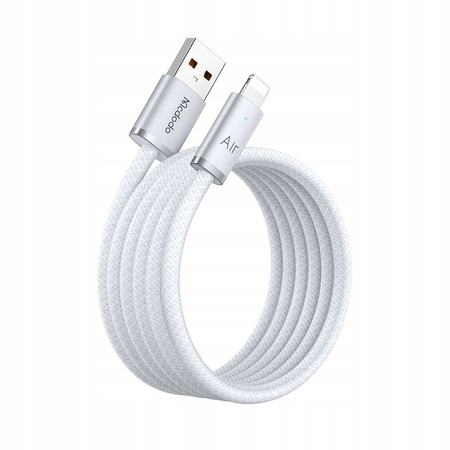 MCDODO KABEL USB-A LIGHTNING SZYBKIE ŁADOWANIE DO TELEFONU LED BIAŁY 2M