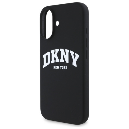 DKNY ETUI DO IPHONE 16 6.1 DO MAGSAFE HARDCASE SILIKONOWE Z LOGO BIAŁE