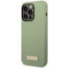 Etui Guess GUHMP14XSBPLA na iPhone 14 Pro Max 6.7" zielony/khaki Silicone Logo Plate MagSafe