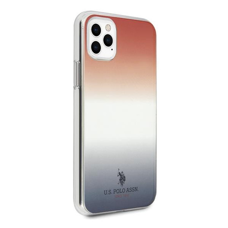 Etui U.S. Polo Assn. Gradient Pattern Collection na iPhone 11 Pro - czerwono-niebieskie