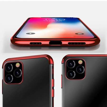 HURTEL ETUI CLEAR COLOR CASE DO SAMSUNG GALAXY S21+ 5G Z METALICZNĄ RAMKĄ