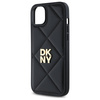 DKNY ETUI DO IPHONE 15 PLUS 6.7 QUILTED STACK LOGO WERSJA CZARNA POKROWIEC