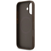 Etui Guess 4G Printed Stripes MagSafe do iPhone 17 brązowy