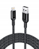 INNOSTYLE POWERFLEX KABEL USB LIGHTNING MFI SZYBKIEGO ŁADOWANIA DO IPHONE KEVLAR 2M CZARNY