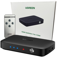 Ugreen przełącznik rozdzielacz splitter switch HDMI - 3x HDMI 4K 30Hz czarny (CM332 80125)