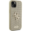 Etui Guess Perforated 4G Glitter do iPhone 15 - złote