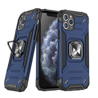 Wozinsky Ring Armor pancerne hybrydowe etui pokrowiec + magnetyczny uchwyt Samsung Galaxy A42 5G niebieski