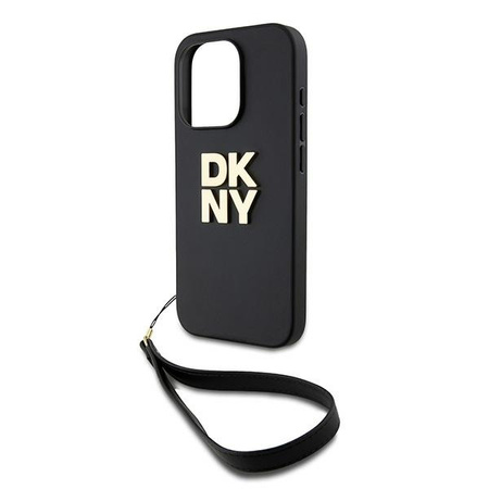 DKNY ETUI HARDCASE DO IPHONE 15 PRO Z PASKIEM NA NADGARSTEK STOCK LOGO