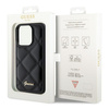 Etui Guess Quilted Metal Logo na iPhone 15 Pro Max - czarne
