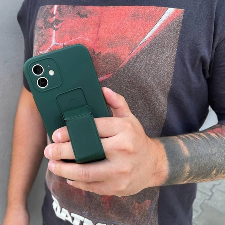 WOZINSKY KICKSTAND CASE DO IPHONE 12 SILIKONOWE Z PODSTAWKĄ WYSOKA OCHRONA