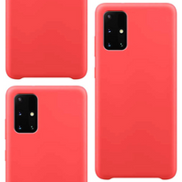 Silicone Case elastyczne silikonowe etui pokrowiec Samsung Galaxy A72 4G czerwony
