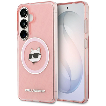 Etui Karl Lagerfeld IML Repeated         Choupette MagSafe do Samsung Galaxy S26 Plus różowy