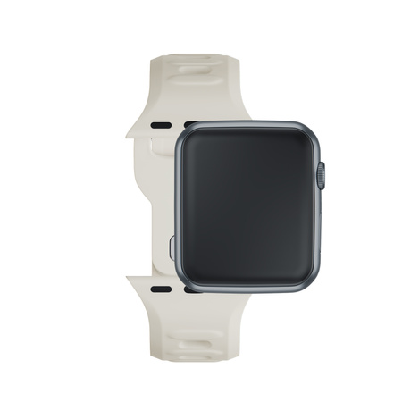 38/40/41/42 mm Nude (small) - 3mk Silicone Watch Strap for Apple
