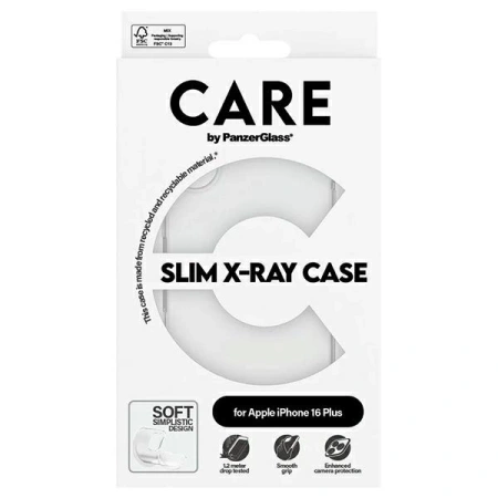 PANZERGLASS ETUI CARE X-RAY SOFT BASIC DO MAGSAFE DO IPHONE 16 PLUS