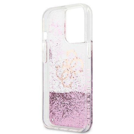 GUESS ETUI HARDCASE DO IPHONE 13 PRO MAX 6,7 ZŁOTY LIQUID GLITTER OPÓŹNIONE