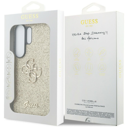 Etui Guess Fixed Glitter Big 4G Metal    Logo do Samsung Galaxy S26 Ultra złoty