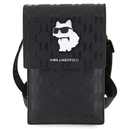 Etui Karl Lagerfeld Torebka KLWBSAKHPCK - czarne Saffiano Monogram Choupette