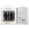 GUESS ETUI POKROWIEC DO AIRPODS PRO 2 2022 2023 ZDRUKOWANE PASKI CHARMS