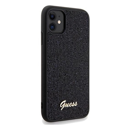 Etui Guess Disco Metal Script na iPhone 11 / Xr - czarne