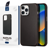 Dux Ducis Naples etui do iPhone 14 Pro skórzany pokrowiec (kompatybilny z MagSafe) ciemnobrązowy