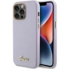 Etui Guess Glitter Glossy Script do iPhone 15 Pro - liliowe