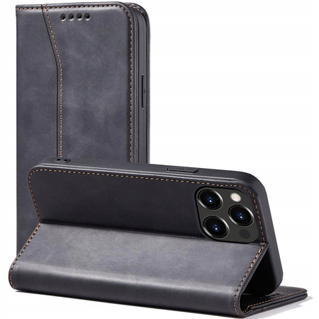 Magnet Fancy Case etui do iPhone 13 Pro Max pokrowiec portfel na karty kartę podstawka czarny