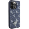 Etui Guess 4G Triangle Metal Logo na iPhone 15 Pro - niebieskie