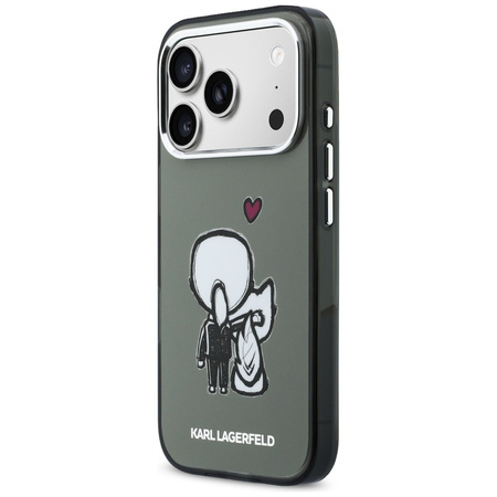 Etui Karl Lagerfeld Karl & Choupette     Back MagSafe do iPhone 17 Pro czarny