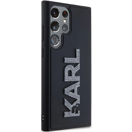 Etui Karl Lagerfeld 3D Rubber Glitter Logo na Samsung Galaxy S23 Ultra - czarne