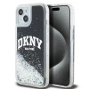 DKNY ETUI HARDCASE DO IPHONE 15 14 13 6.1 LIQUID GLITTER Z DODATKOWYM LOGO