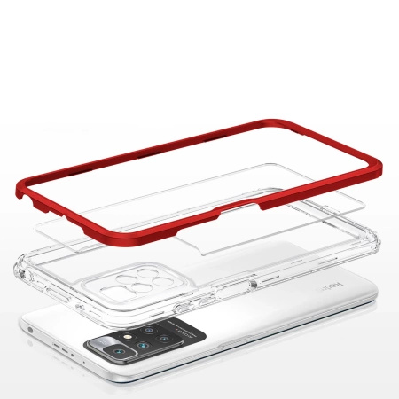 HURTEL ETUI CLEAR 3IN1 DO XIAOMI REDMI 10 Z RAMKĄ OCHRONA PRZED UDERZENIAMI