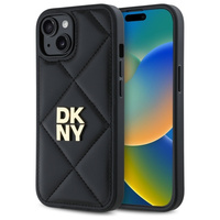 DKNY ETUI POKROWIEC CASE DO APPLE IPHONE 14 QUILTED STACK LOGO CZARNY