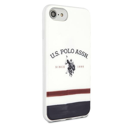 US Polo USHCI8PCSTRB iPhone 7/8/SE 2020 / SE 2022 biały/white Tricolor Pattern Collection