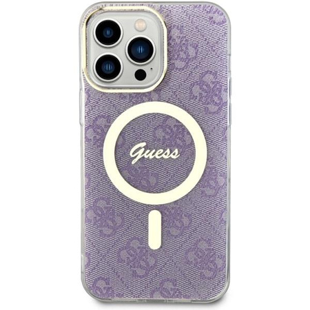 Etui Guess GUHMP14XH4STU na iPhone 14 Pro Max 6.7" purpurowy/purple hardcase 4G MagSafe