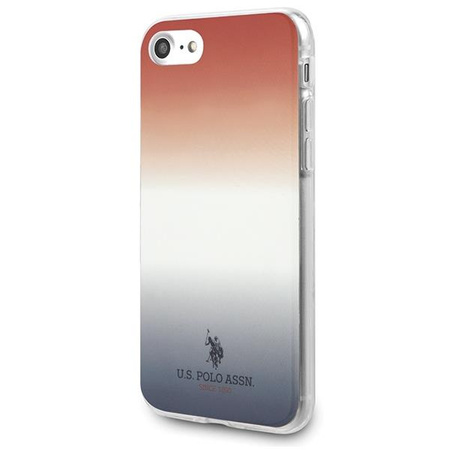Etui U.S. Polo Assn. Gradient Pattern Collection na iPhone 7 / 8 / SE 2020 / SE 2022 - czerwono-niebieskie