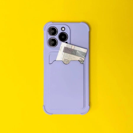 Card Armor Case etui pokrowiec do Xiaomi Redmi 10X 4G / Xiaomi Redmi Note 9 portfel na kartę silikonowe pancerne etui Air Bag czarny