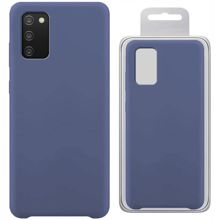 Silicone Case elastyczne silikonowe etui pokrowiec Samsung Galaxy A03s niebieski