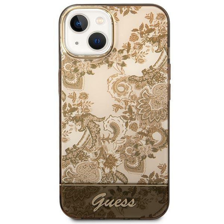 Guess GUHCP14MHGPLHC iPhone 14 Plus 6,7" ochre hardcase Porcelain Collection