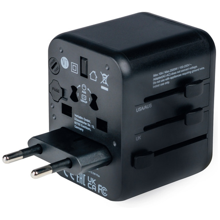 VERBATIM ADAPTER PODRÓŻNY EU UK US 2XUSB-A DO ŁADOWANIA TELEFONÓW SAMSUNG