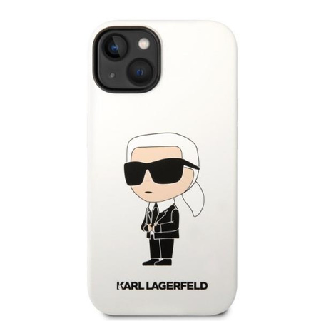 Karl Lagerfeld KLHCP14MSNIKBCH iPhone 14 Plus 6,7" hardcase biały/white Silicone Ikonik