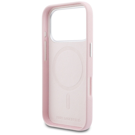 Etui Karl Lagerfeld Karl Head Logo       MagSafe do iPhone 17 Pro Max różowy