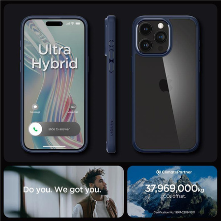 Spigen Ultra Hybrid, navy blue - iPhone 15 Pro