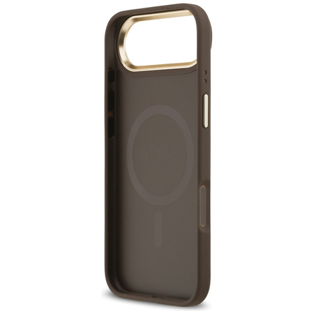 Etui Guess 4G Stripe MagSafe do iPhone   Air brązowy