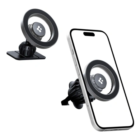 SPIGEN UCHWYT SAMOCHODOWY MFT13 MAGSAFE DO IPHONE 12 13 14 KOKPIT KRATKA