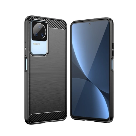 HURTEL POKROWIEC CASE DO XIAOMI POCO F4 5G KARBONOWY SILIKONOWY ELASTYCZNY