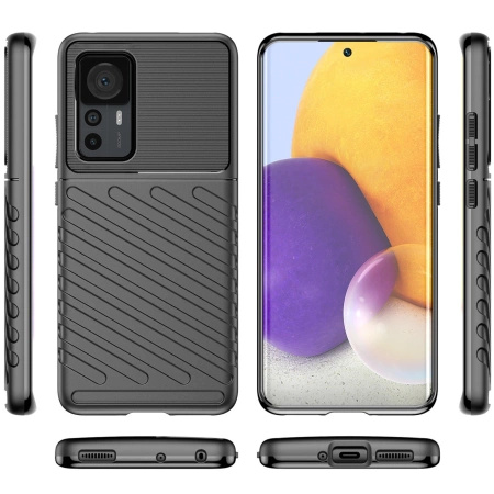HURTEL THUNDER CASE DO XIAOMI 12T PRO 12T POKROWIEC Z SILIKONOWYM KARBONEM