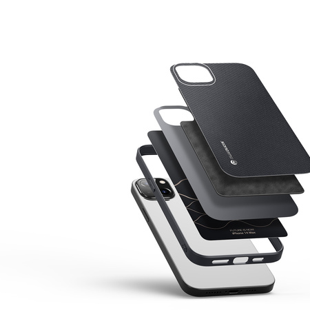 Dux Ducis Fino etui pokrowiec pokryty nylonowym materiałem iPhone 14 Plus czarny